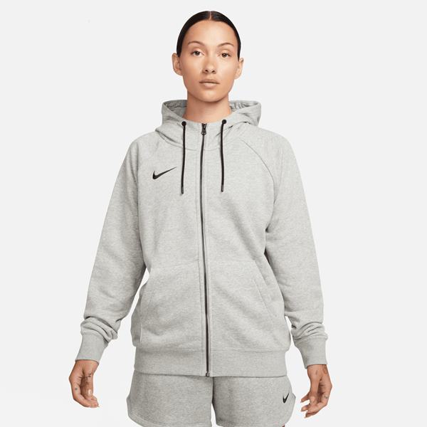 Nike Womens Park 20 Dark Grey Heather/Black Full Zip Fleece Hoody